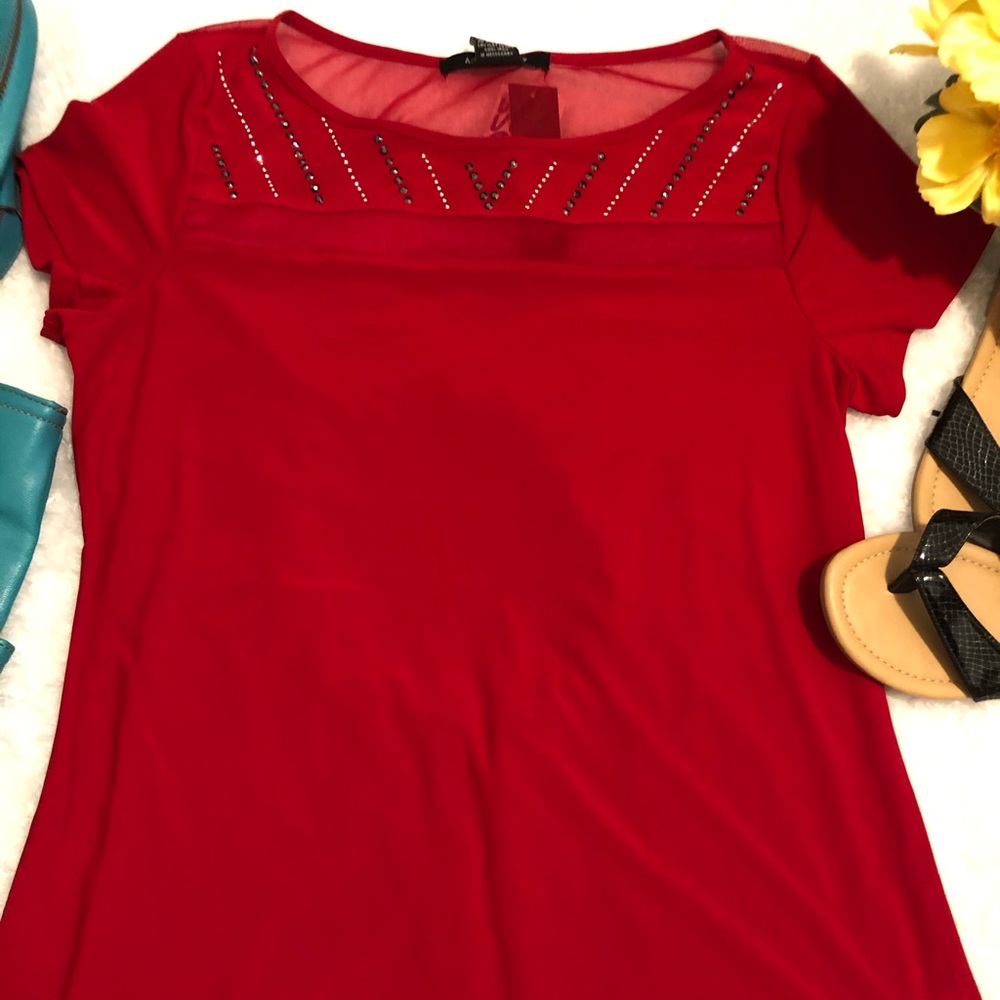 Women red blouse